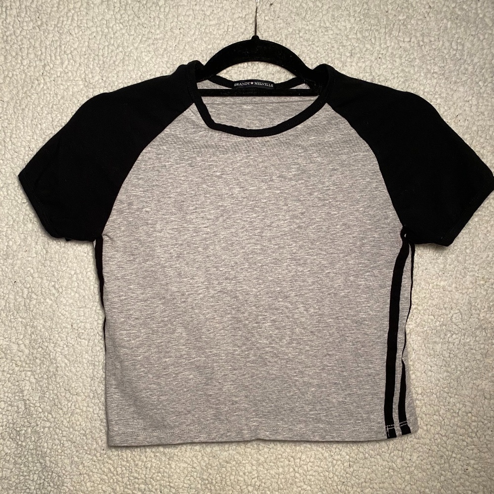 BRANDY MELVILLE Short Sleeve Crop Top